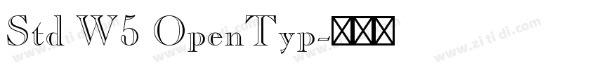Std W5 OpenTyp字体转换